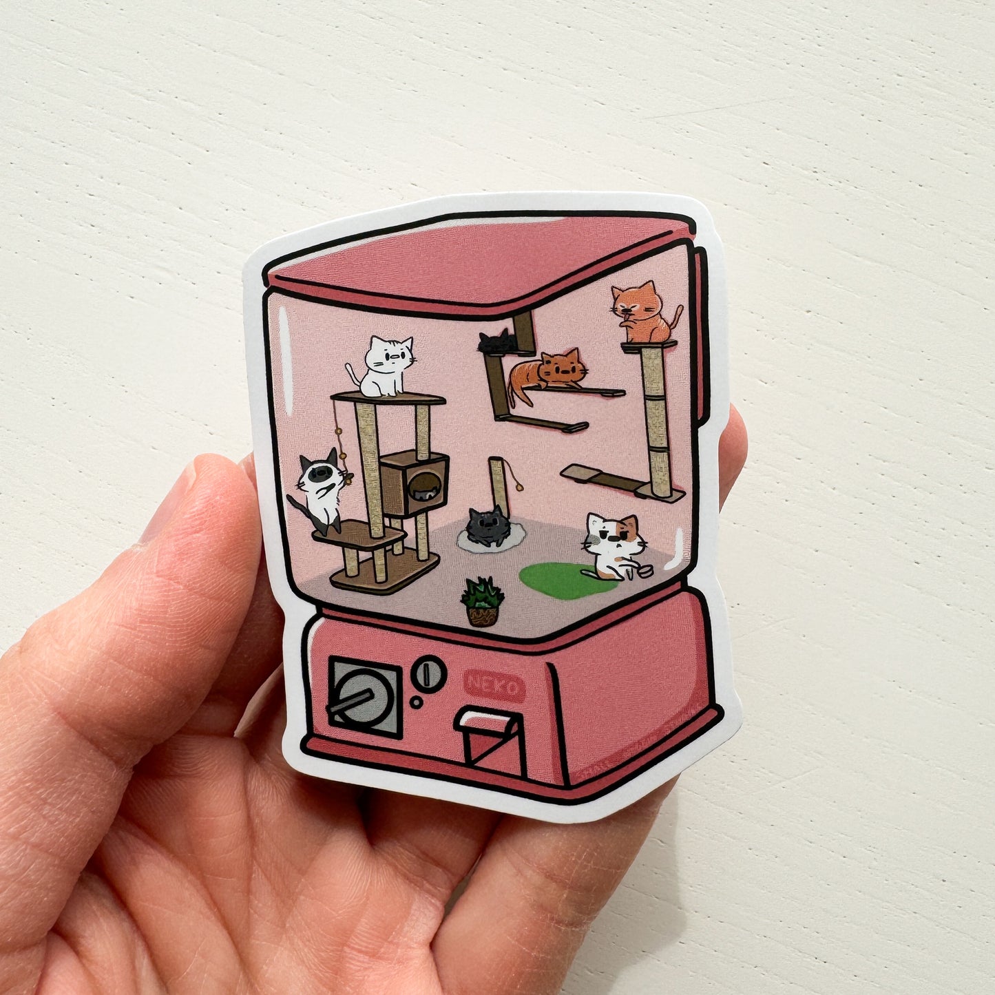 Mini Cat Room Gachapon Sticker