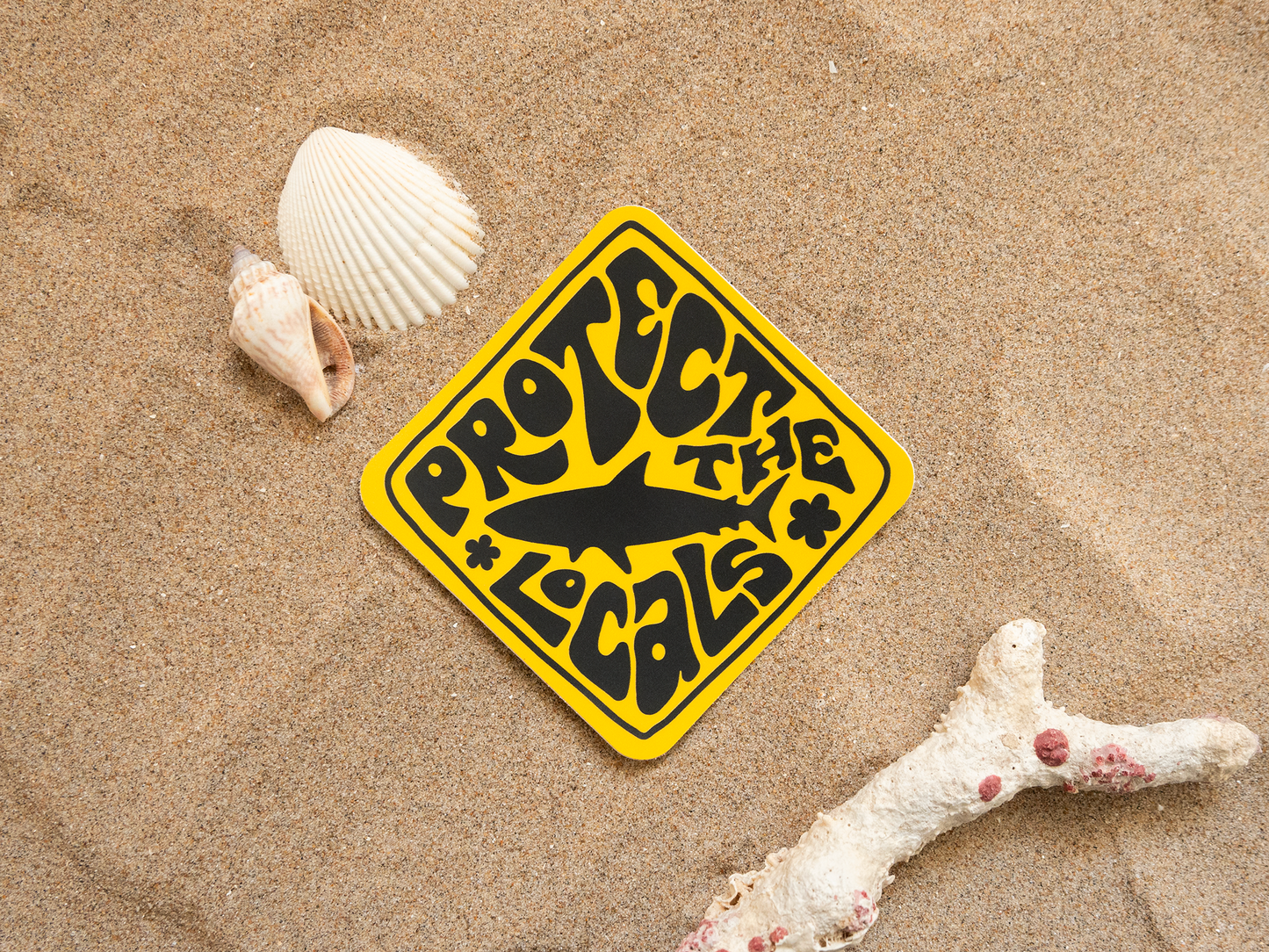 Protect the Locals Shark Vinyl Sticker