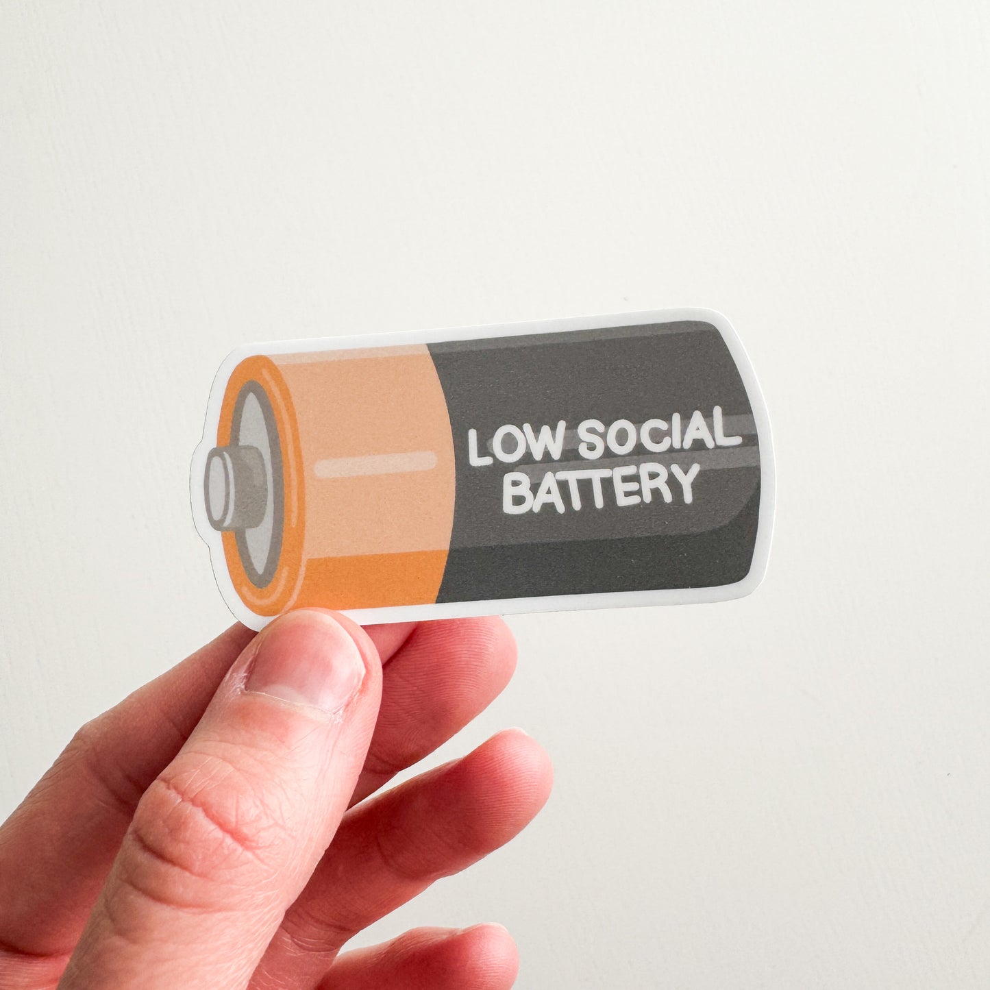 Low Social Battery Sticker