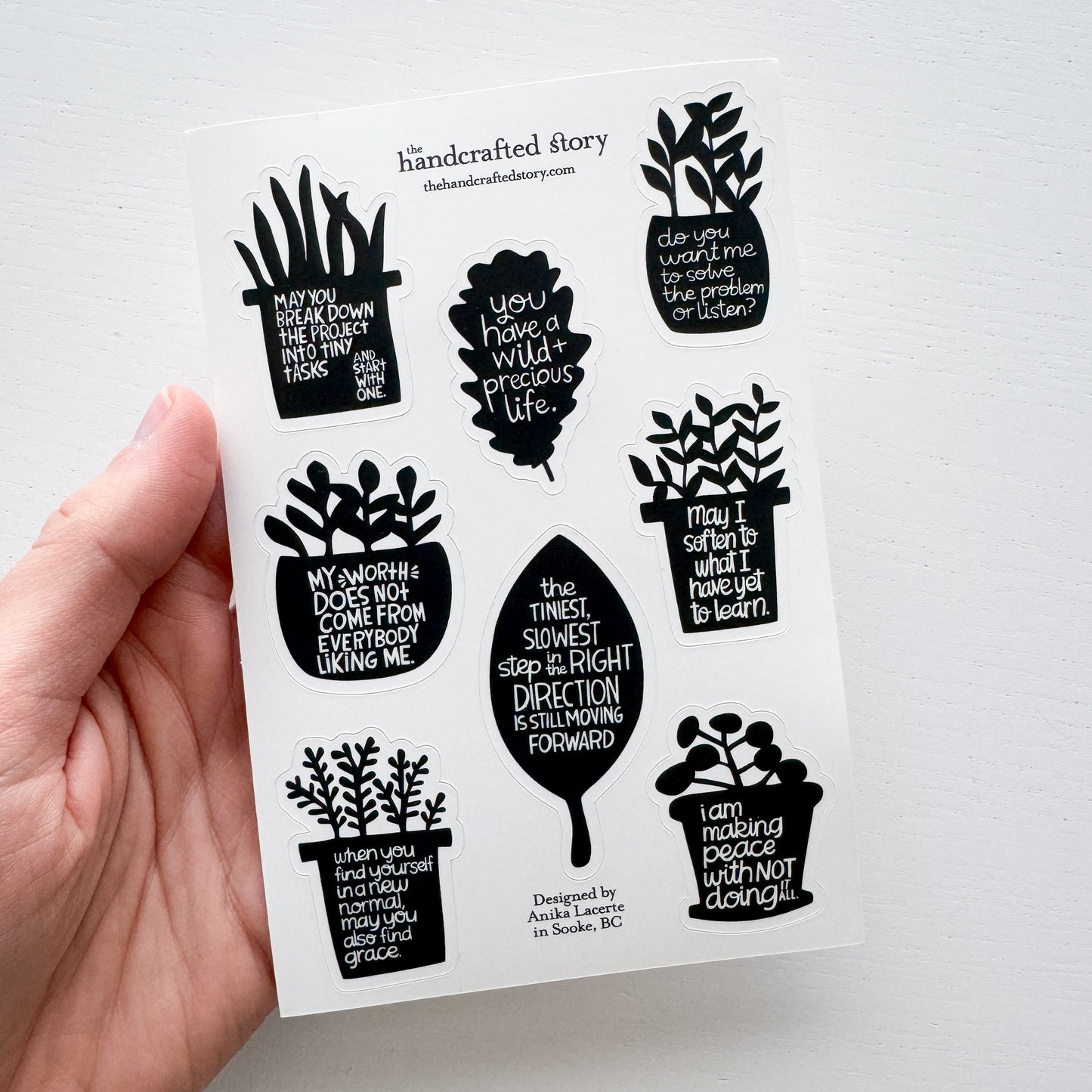 House Plants and Phrases Sticker Sheet