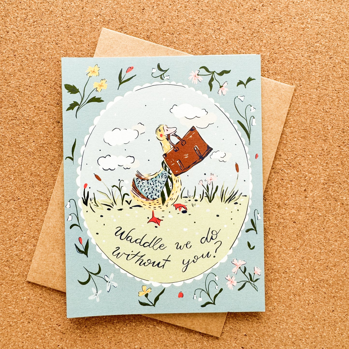 Waddle We Do Farewell Card