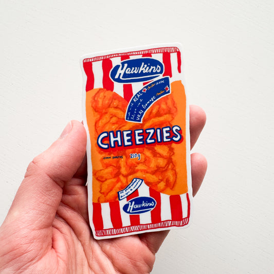 Hawkins Cheezies Sticker