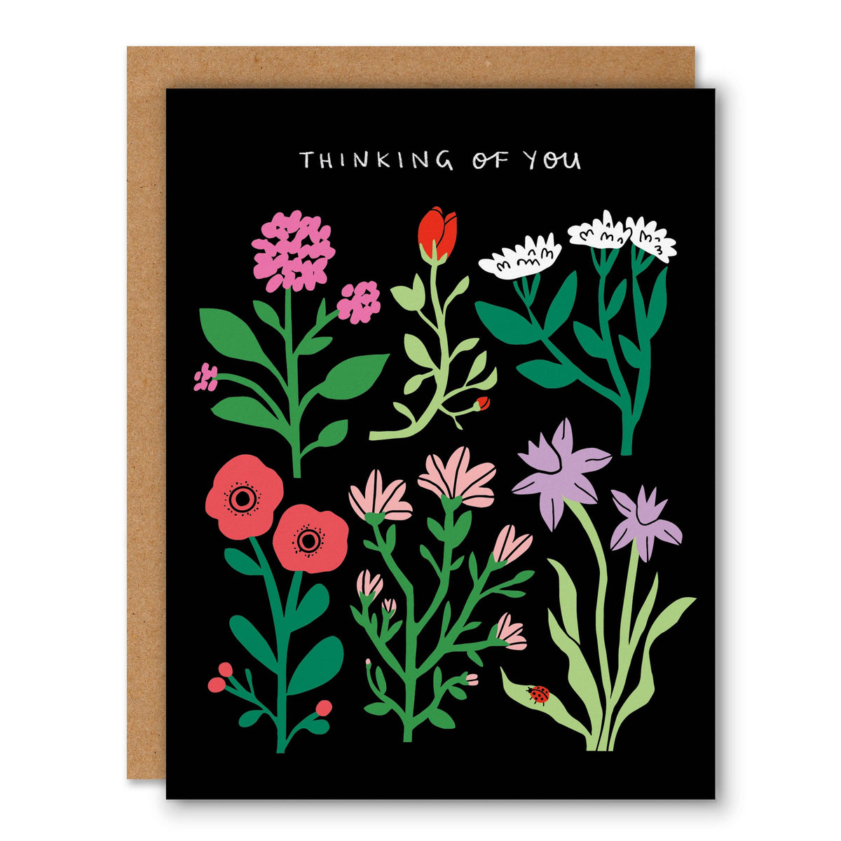 Garden Flowers Sympathy Greeting Card