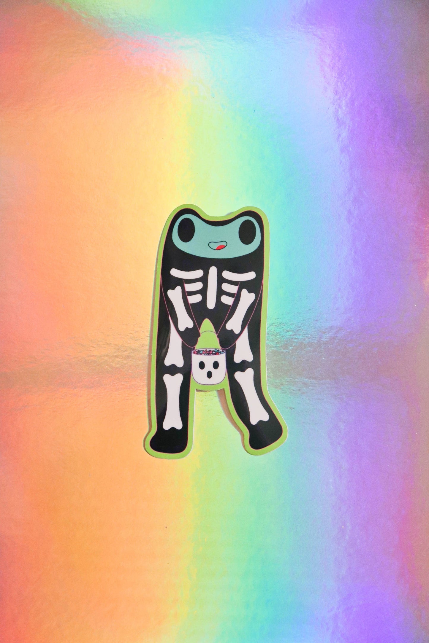 Steve the Skeleton Froggie Sticker