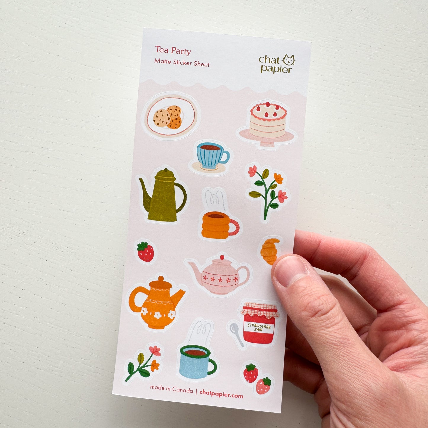 Tea Party Paper Sticker Sheet