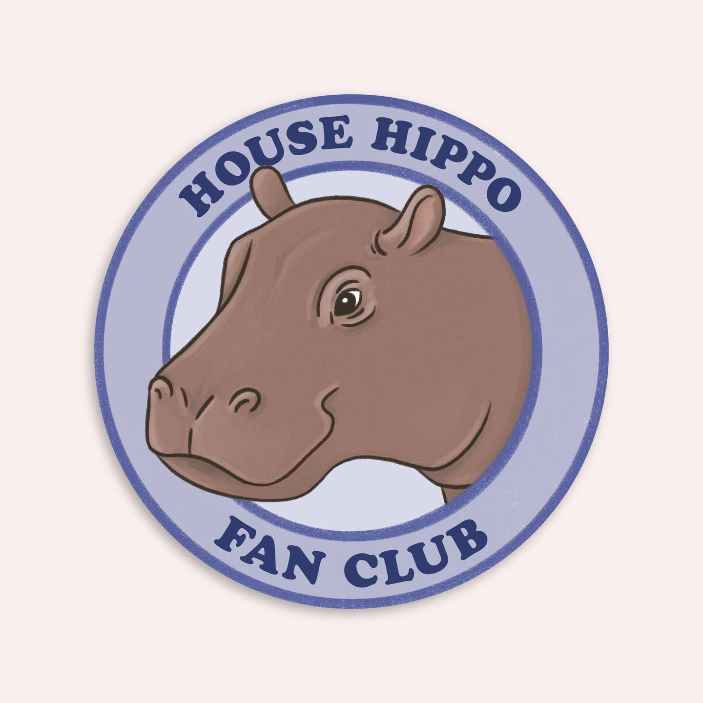 House Hippo Sticker