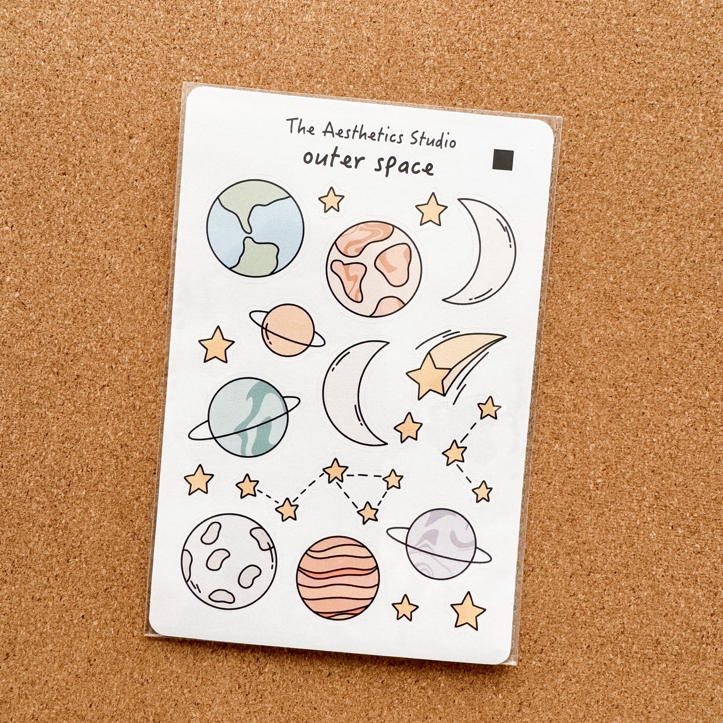 Outer Space Paper Sticker Sheet