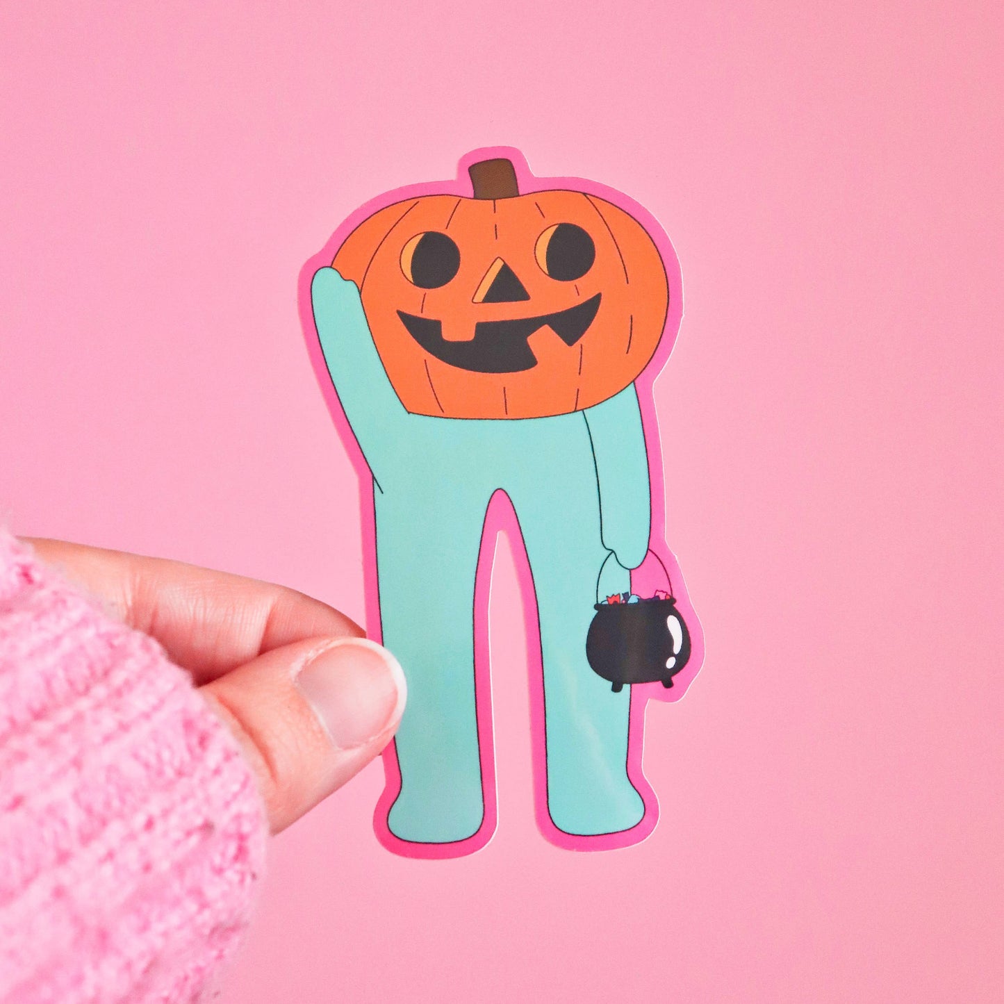 Jack-O-Lantern Froggie Sticker