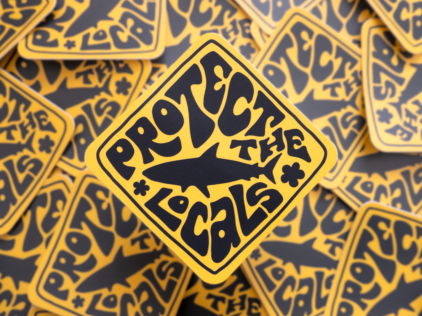 Protect the Locals Shark Vinyl Sticker