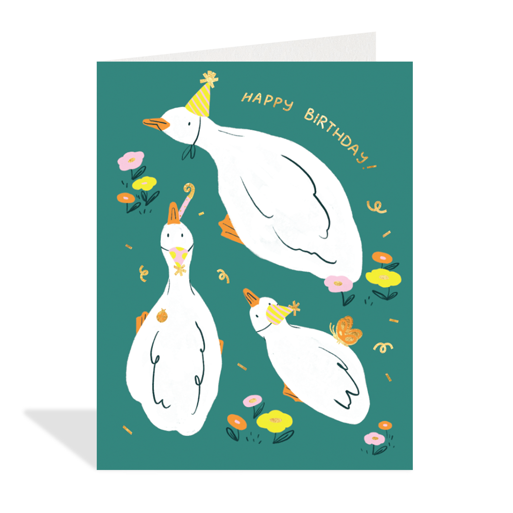 Birthday Goose Greeting Card