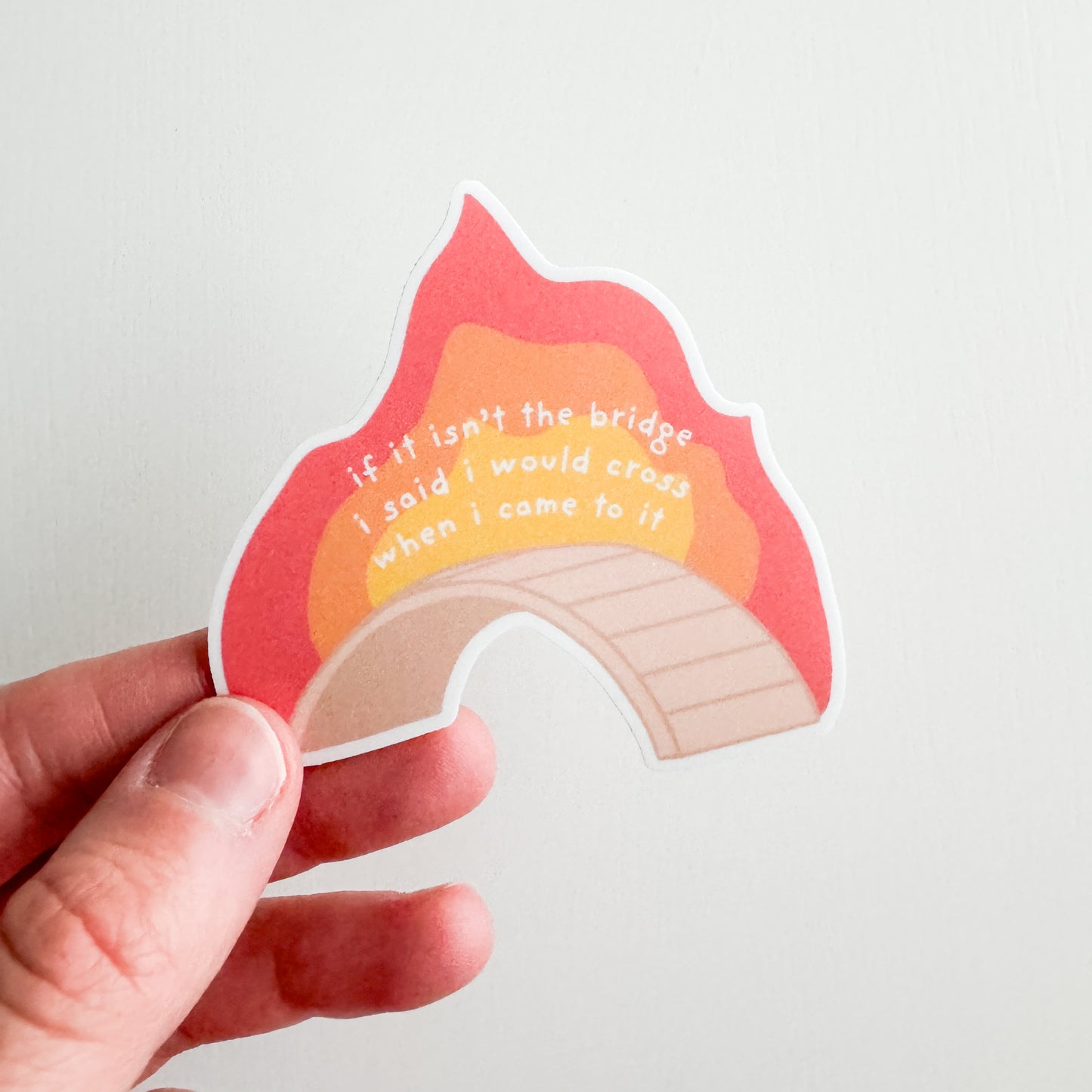 Burning Bridge Sticker