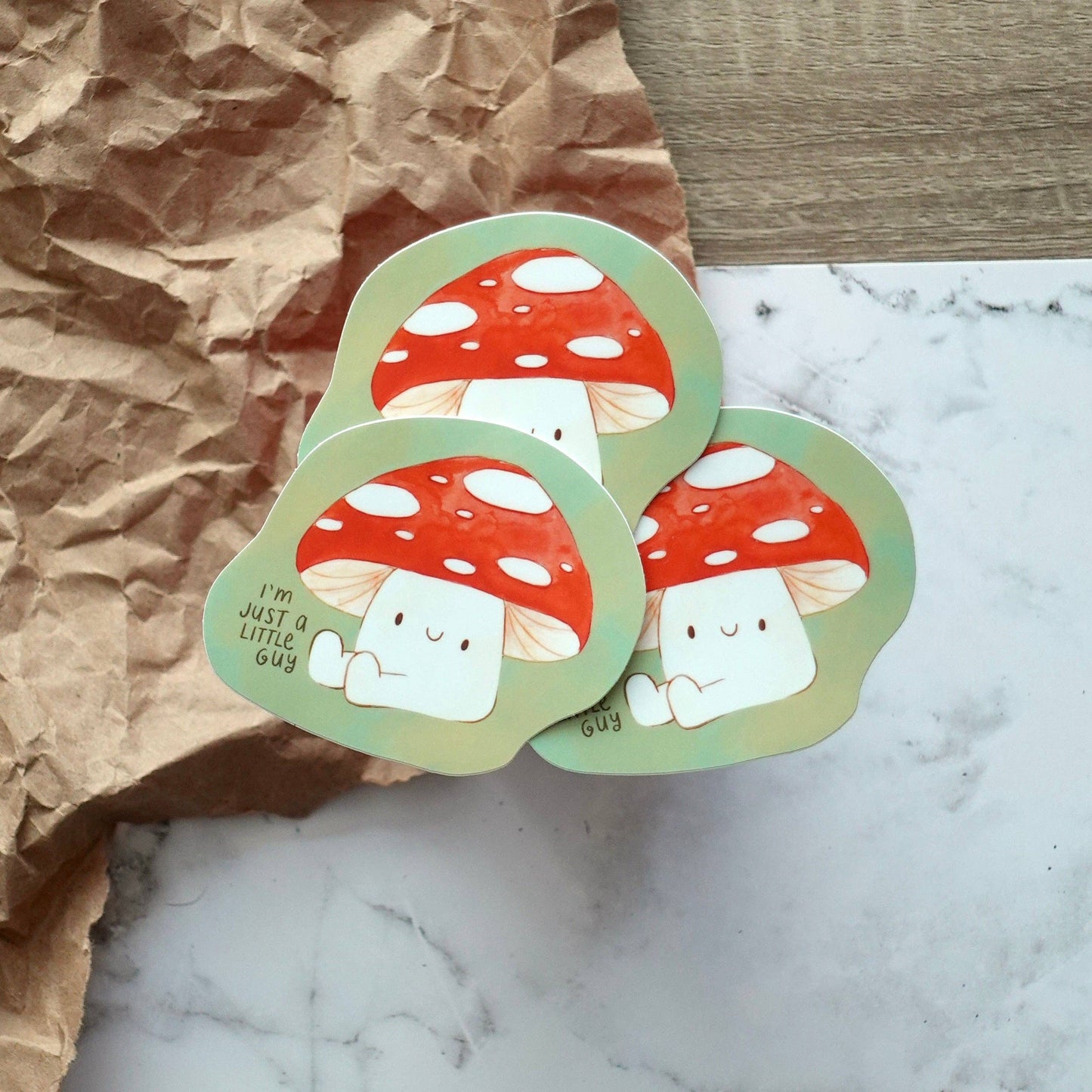 Just a Little Guy Mushroom Sticker
