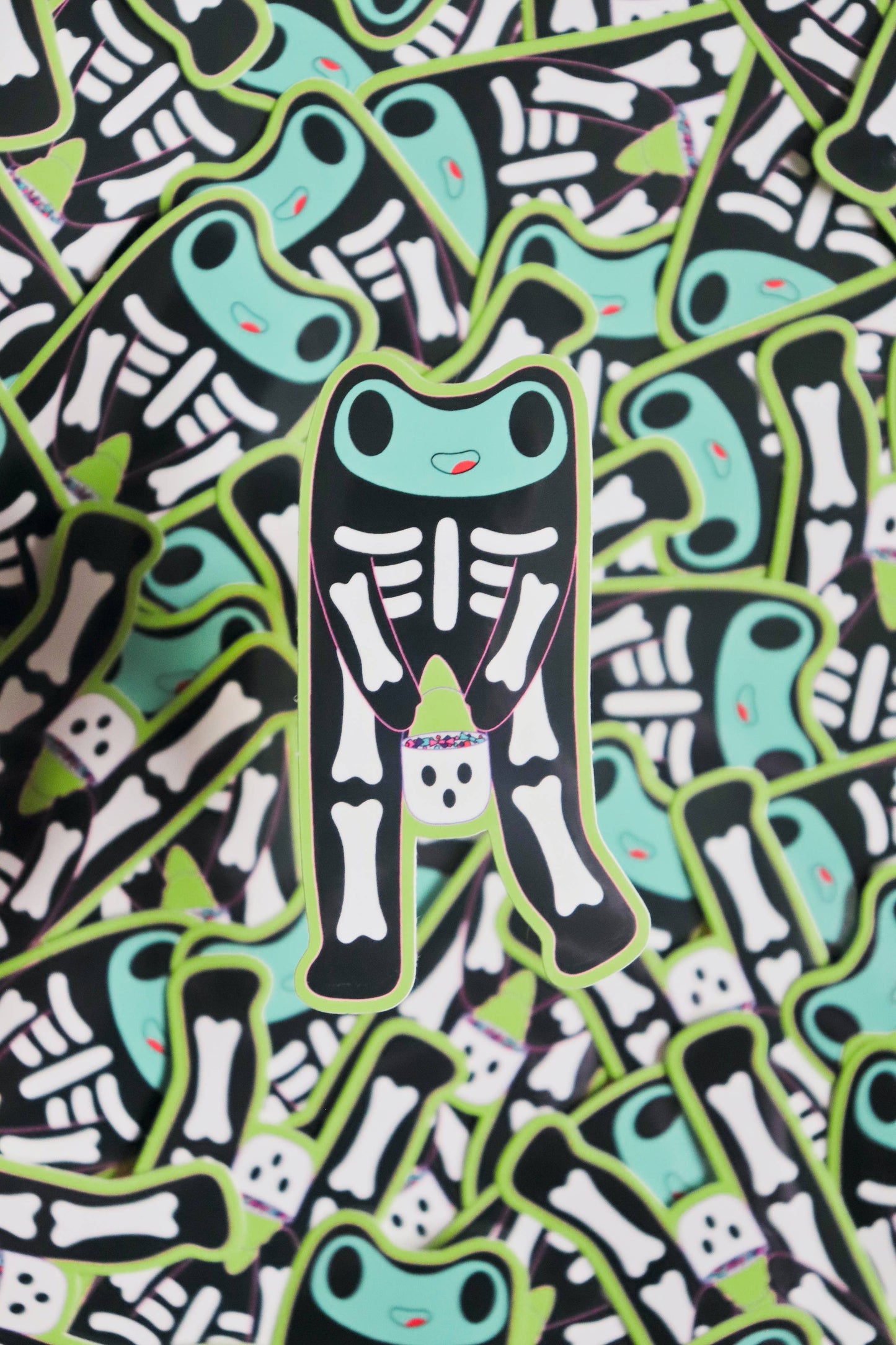 Steve the Skeleton Froggie Sticker