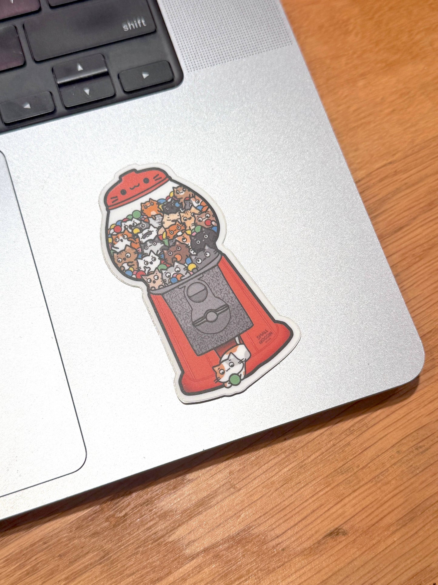 Cat Gumball Machine Sticker