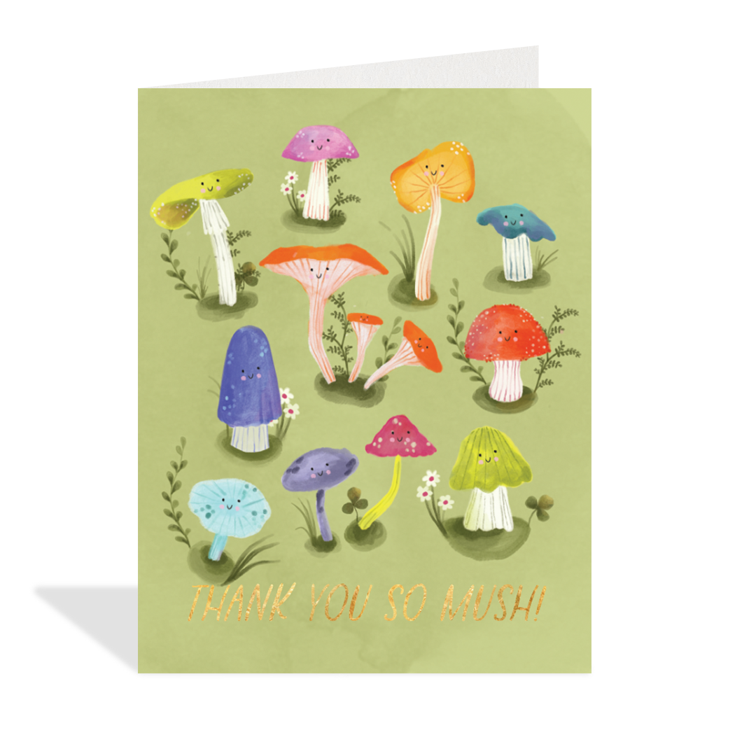 Thanks So Mush Mushroom Greeting Card