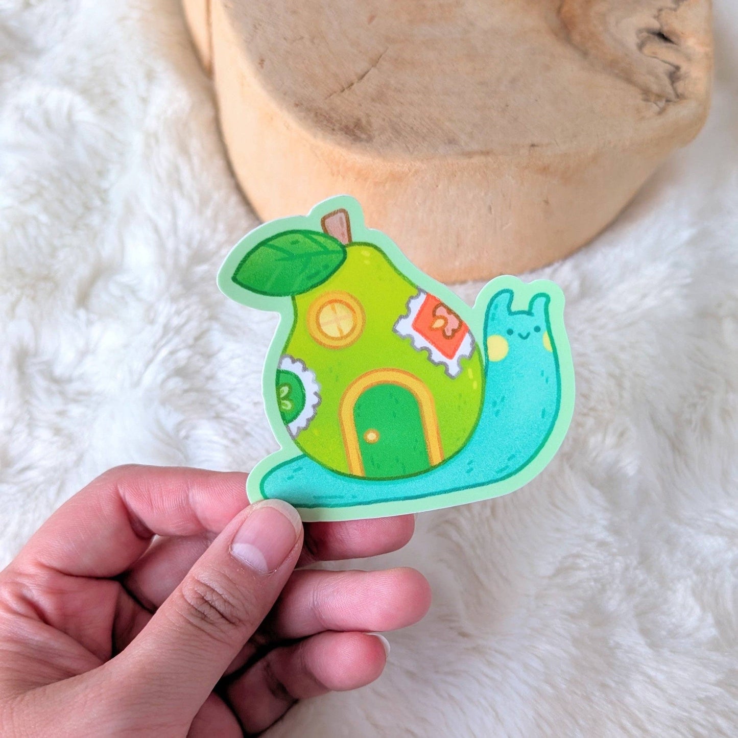 Wandering Pear Snail Sticker