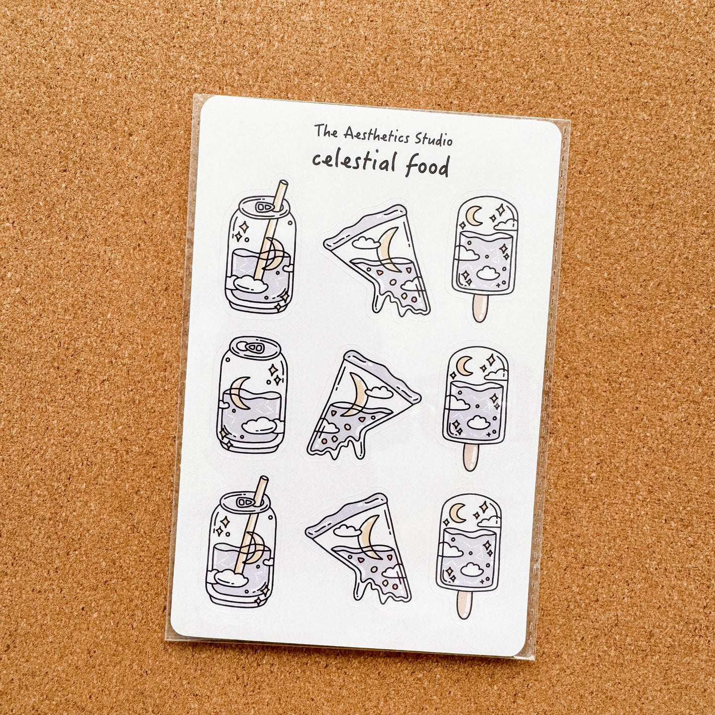 Celestial Food Paper Sticker Sheet