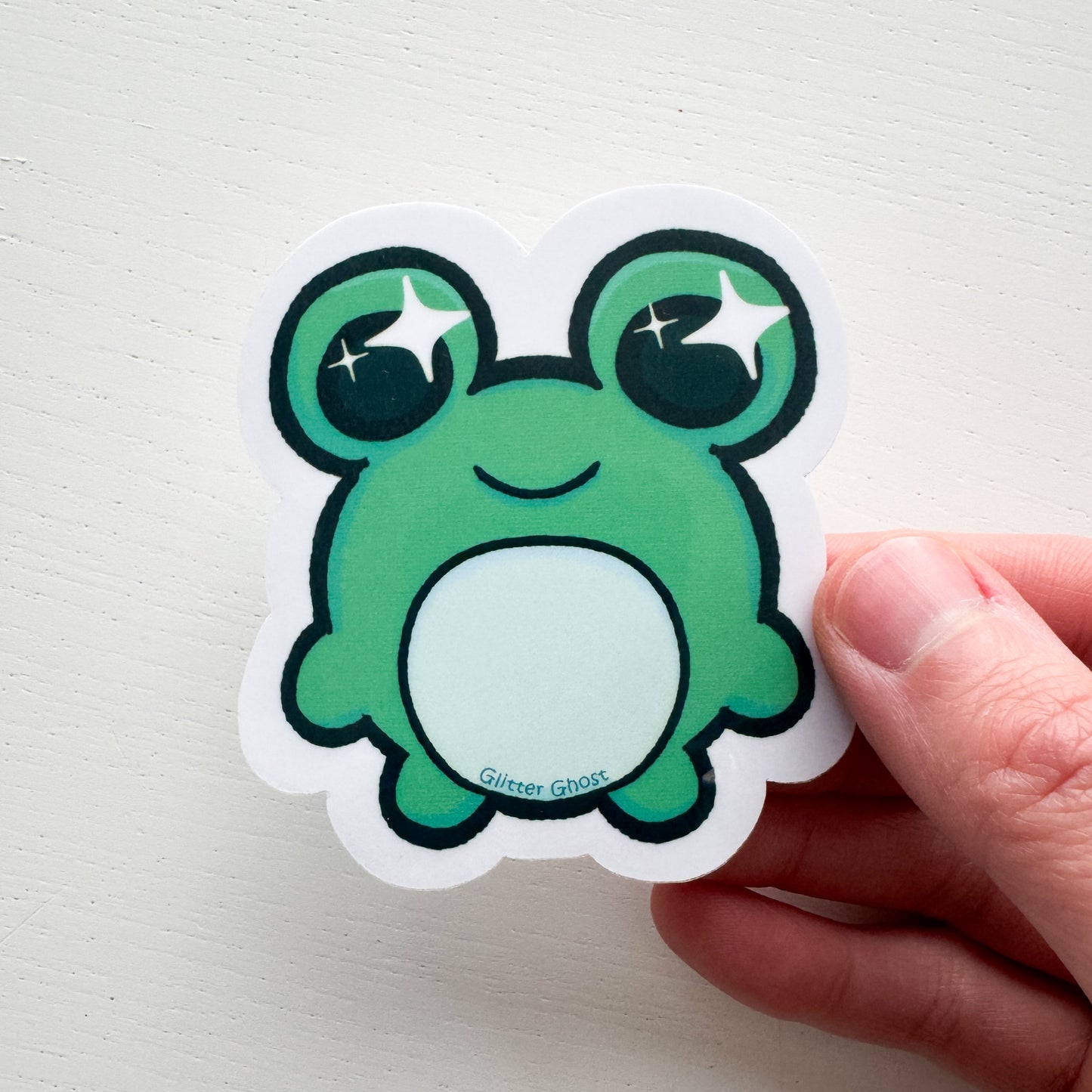 Round Frog Friend Sticker