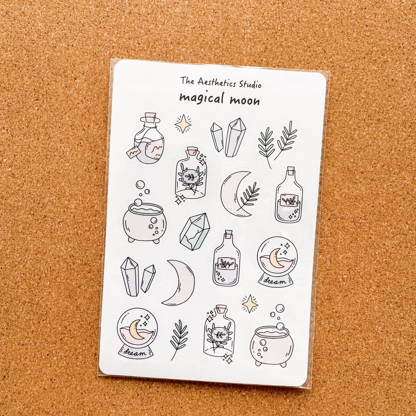 Magical Moon Paper Sticker Sheet