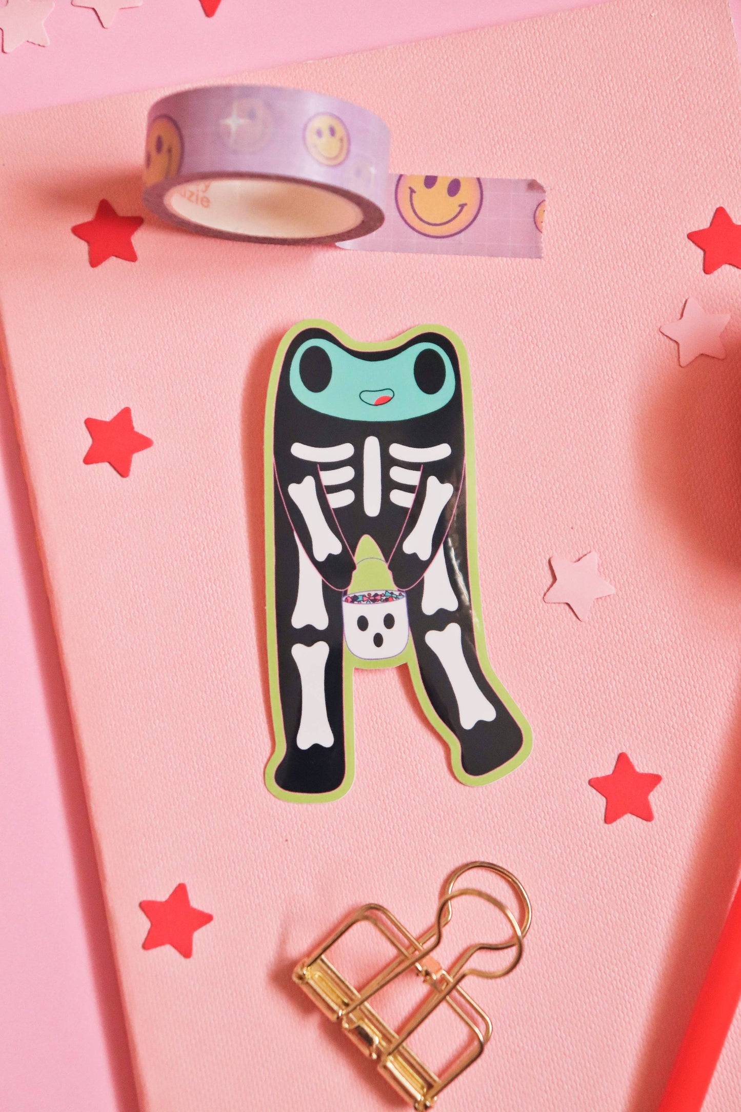 Steve the Skeleton Froggie Sticker