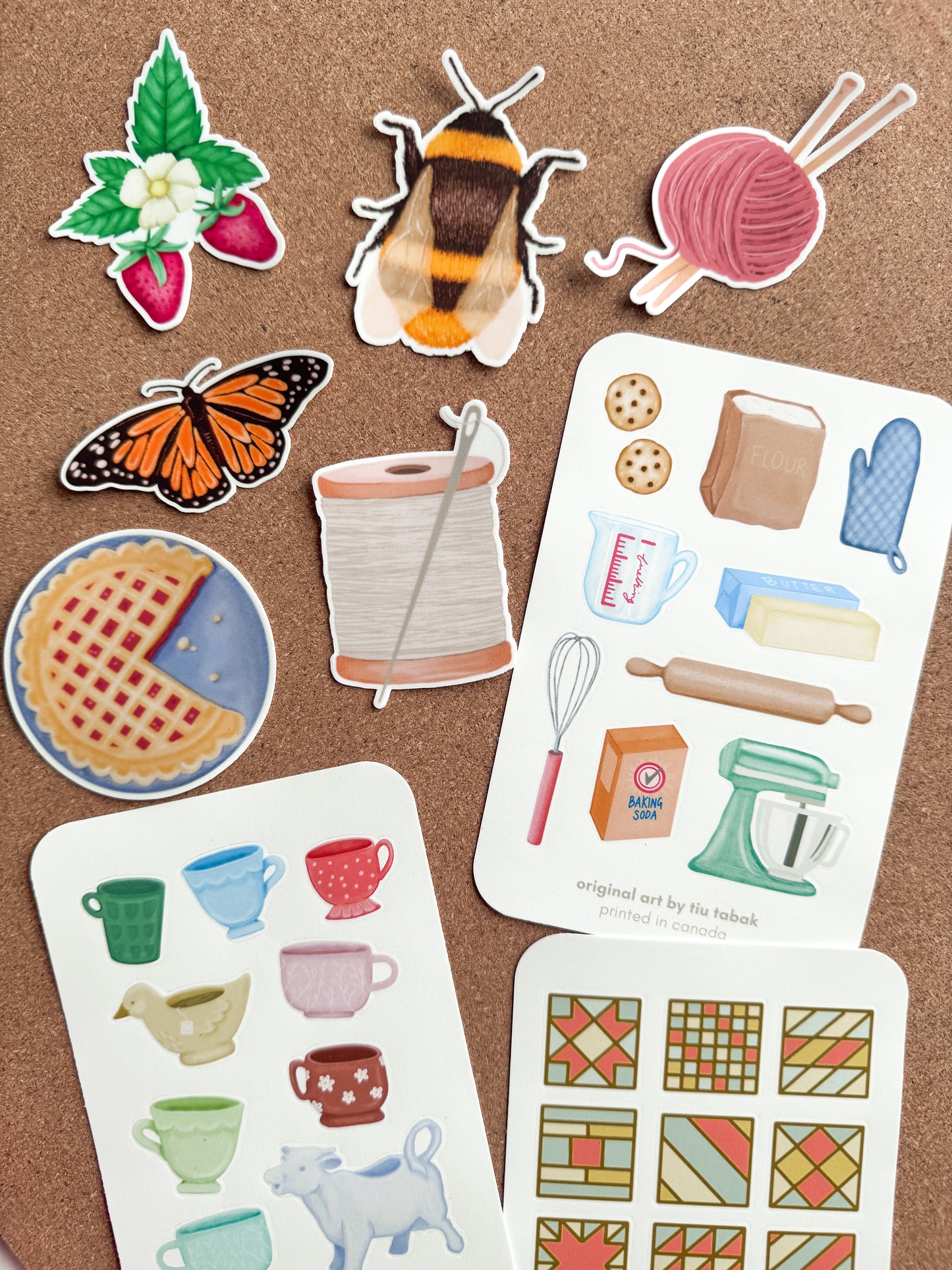 Cups and Mugs 4x6 Vinyl Sticker Sheet