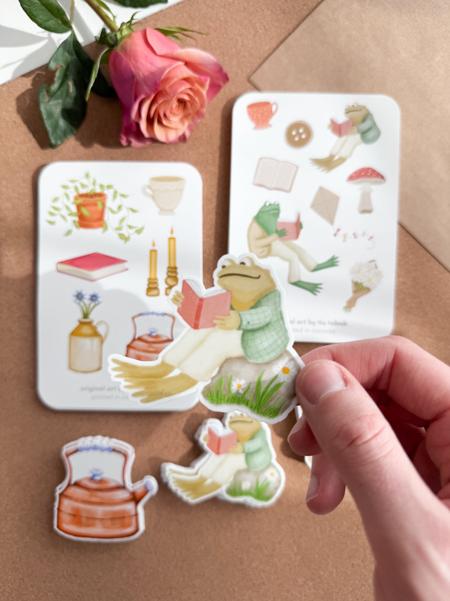 Toad Reading Sticker