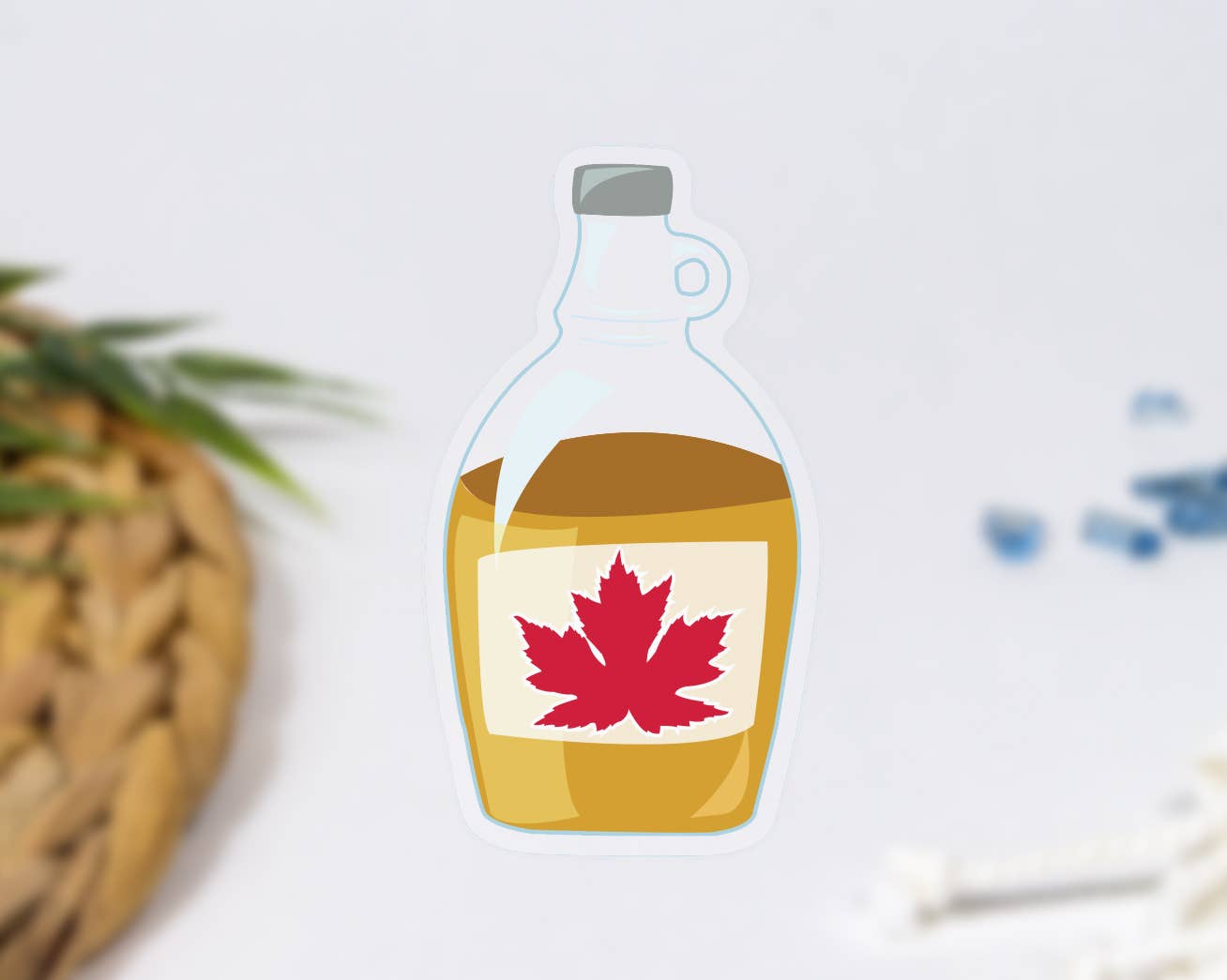 Maple Syrup Bottle Clear Sticker