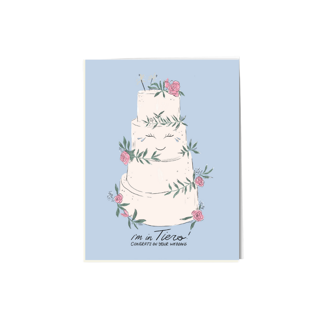 I'm in Tiers Wedding Card
