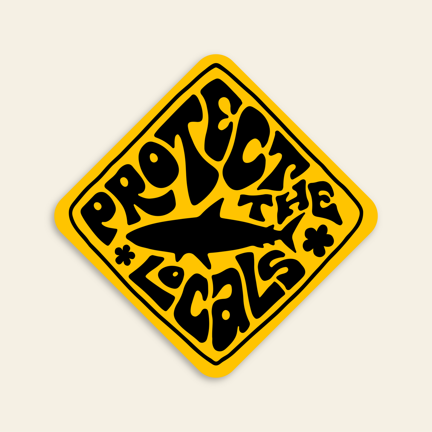Protect the Locals Shark Vinyl Sticker