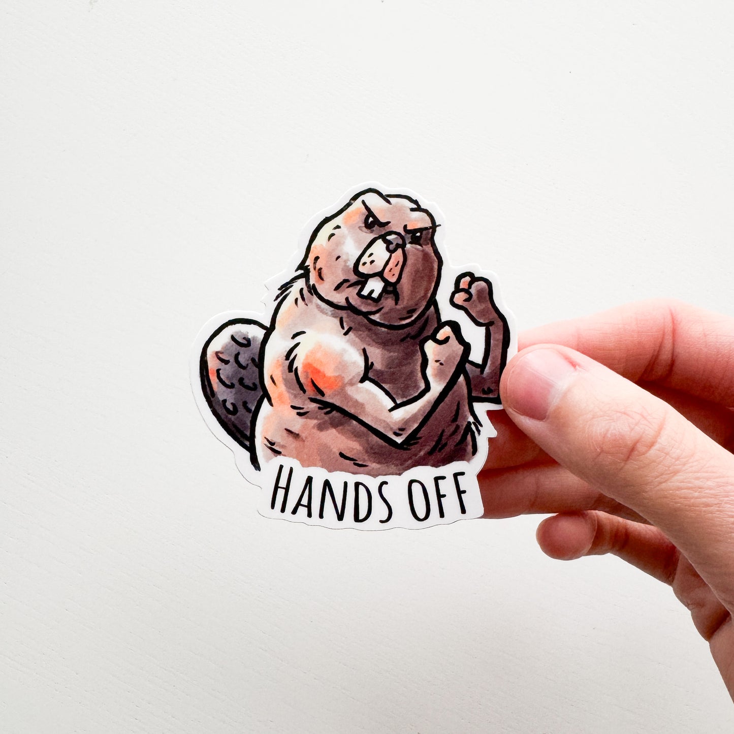 Angry Canadian Beaver Sticker