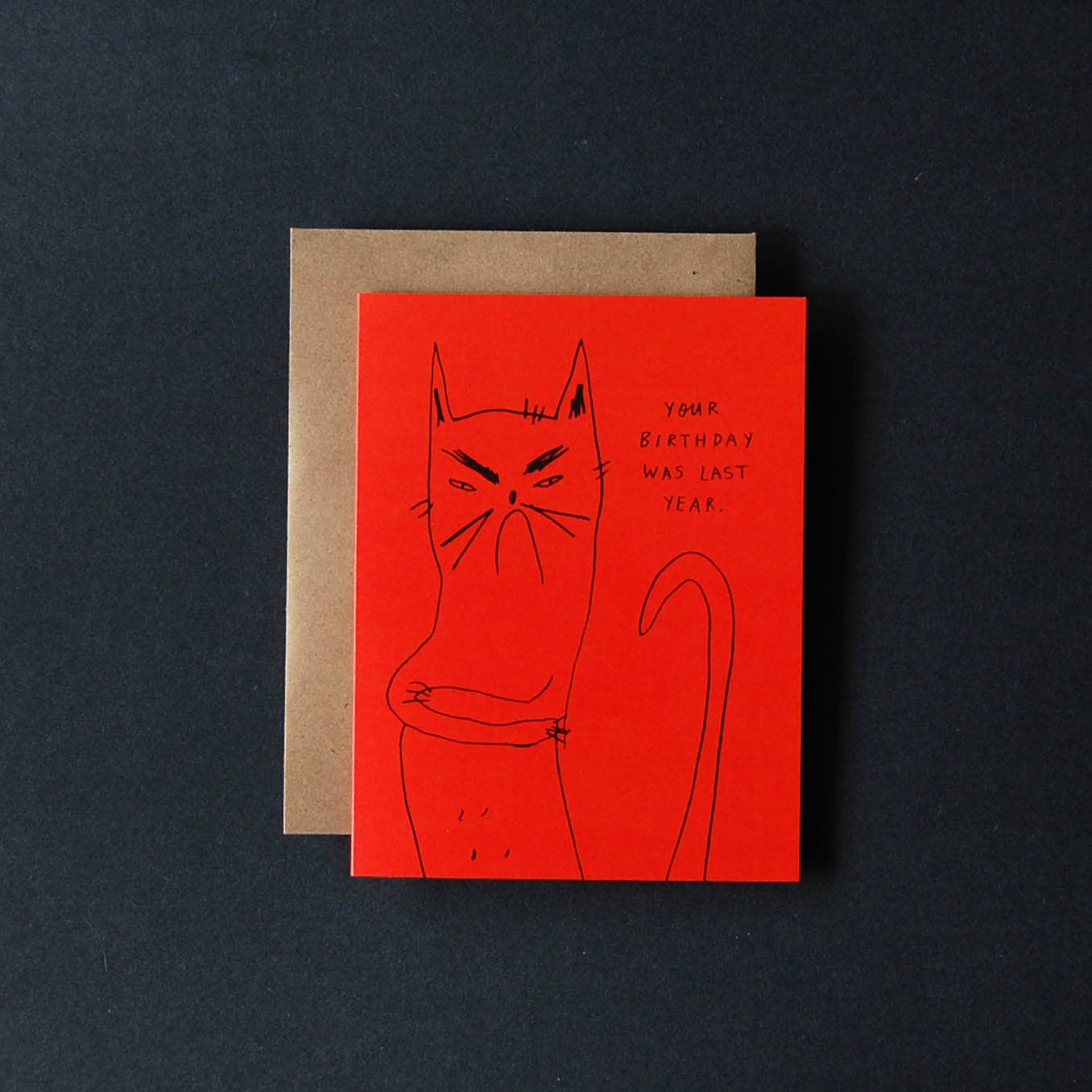 Bitter Kitty Birthday Greeting Card