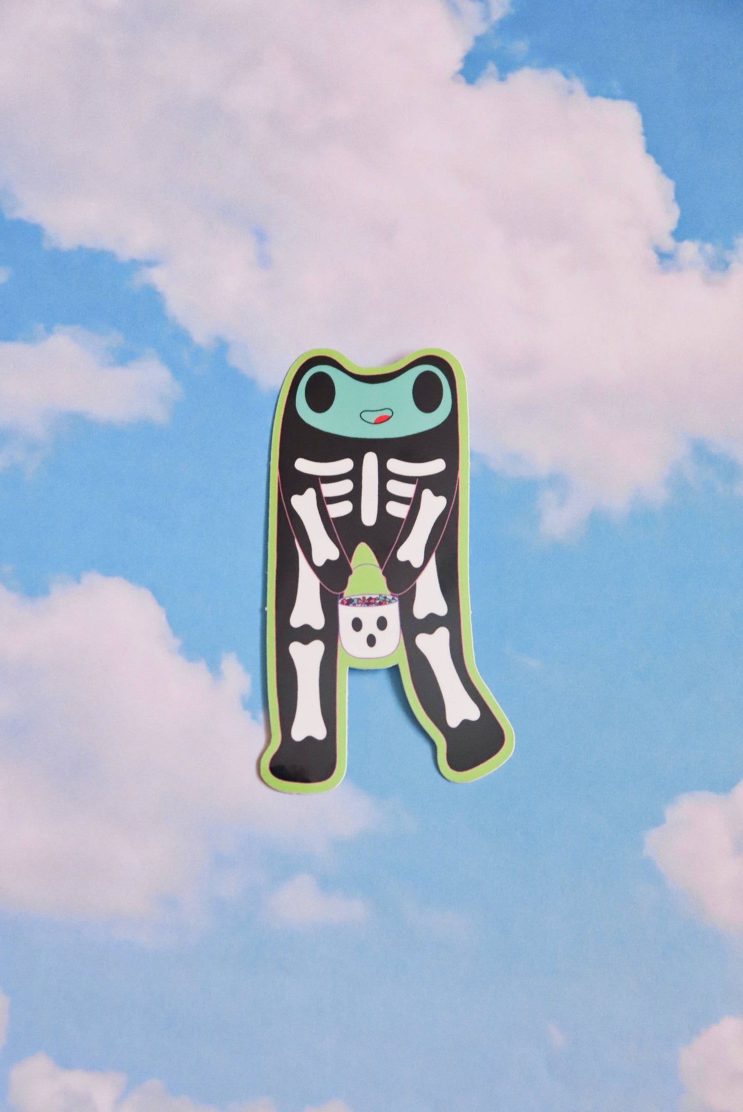 Steve the Skeleton Froggie Sticker