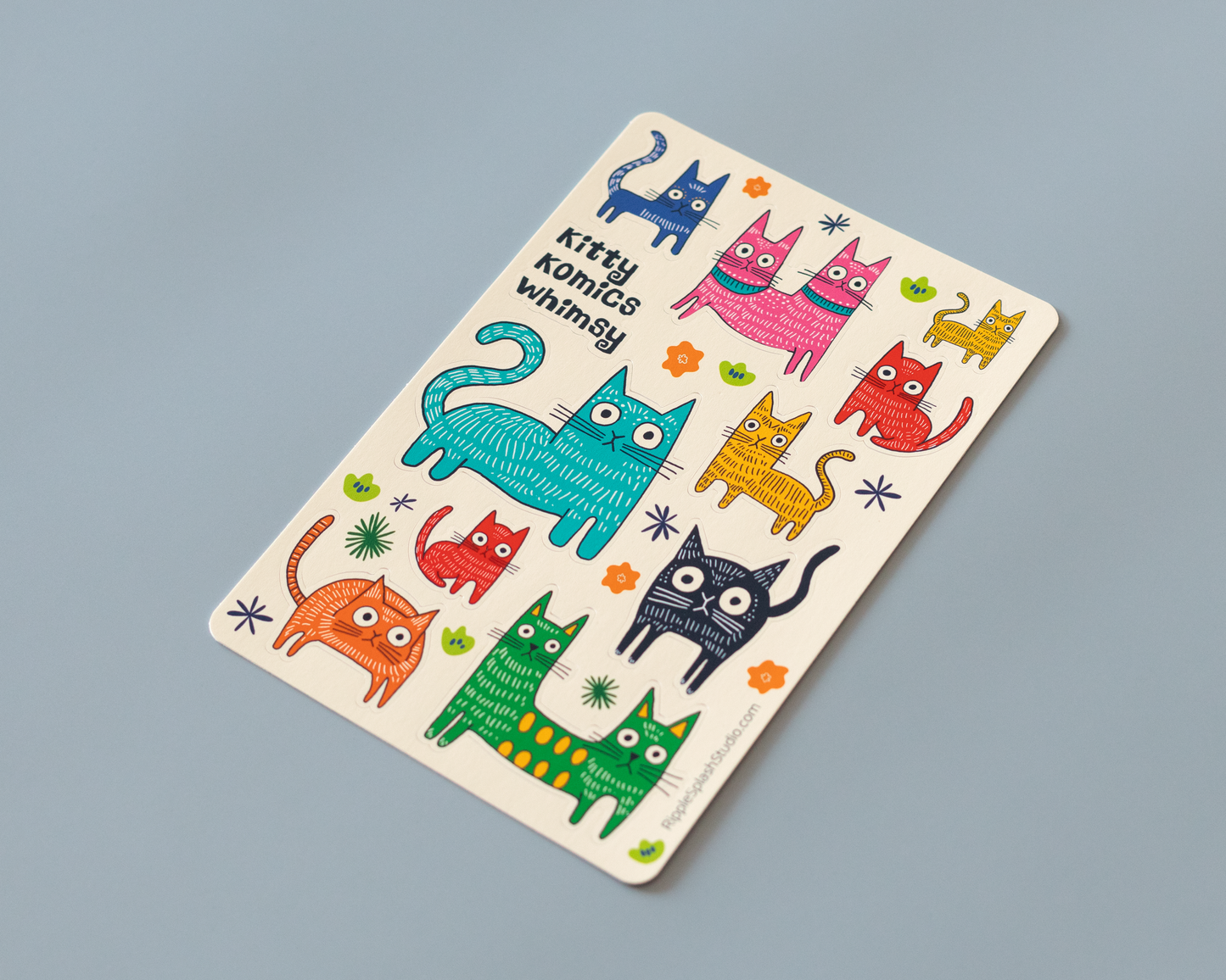 Cute Cats Sticker Sheet