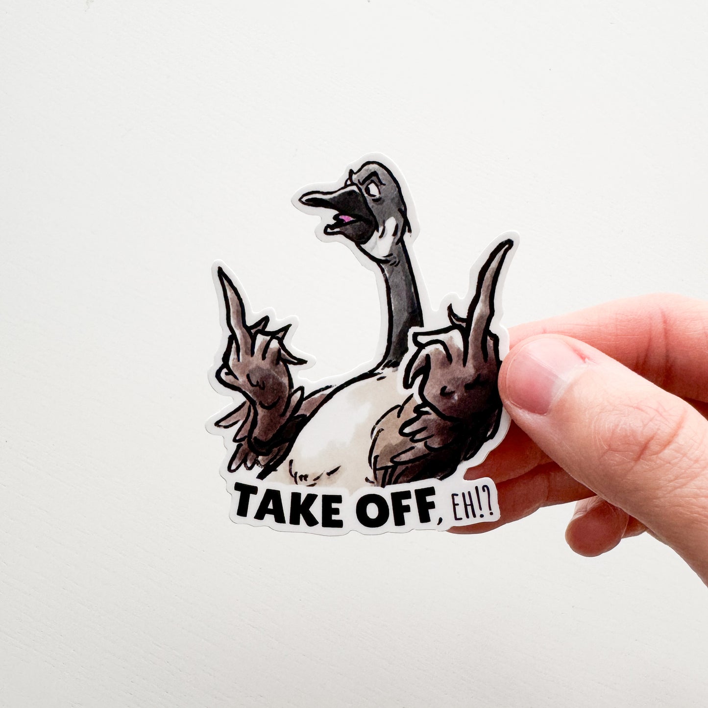 Angry Canadian Goose Sticker