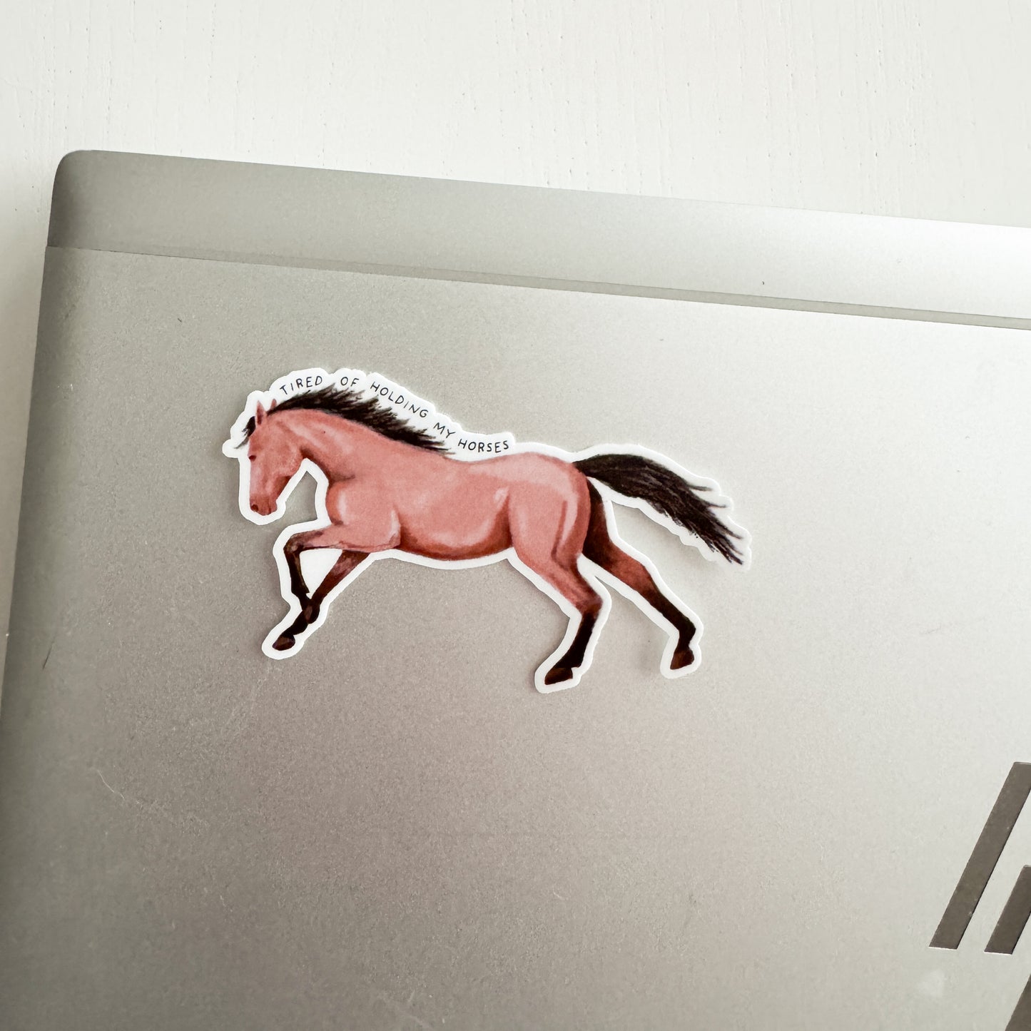 Holding My Horses Sticker