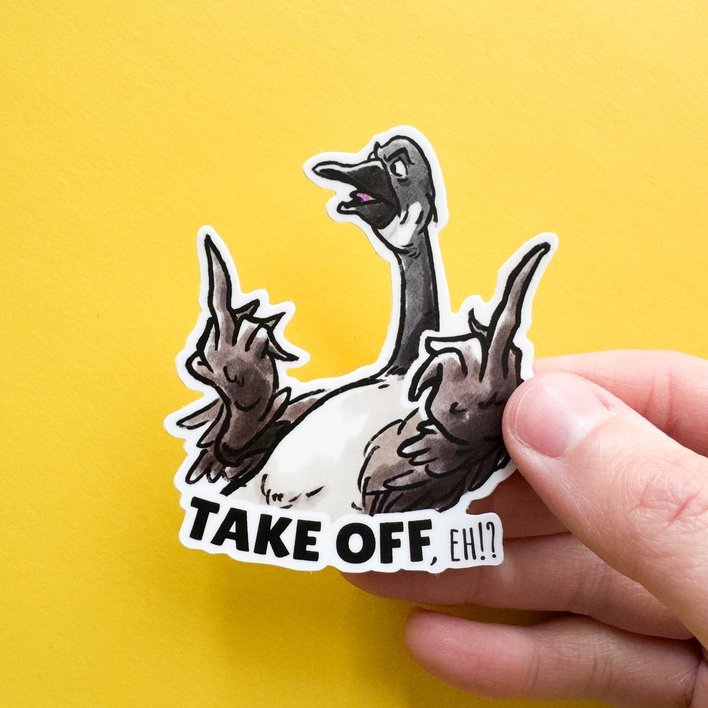 Angry Canadian Goose Sticker