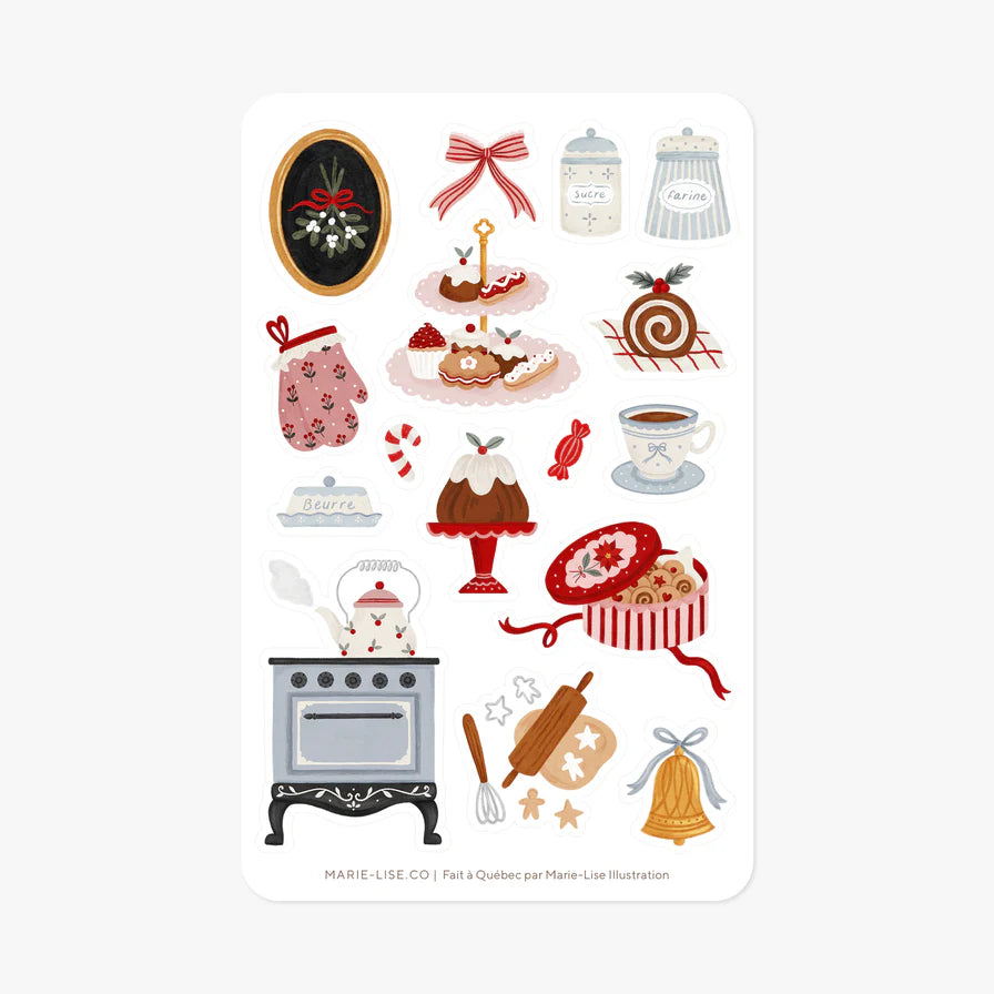 Christmas Kitchen Sticker Sheet