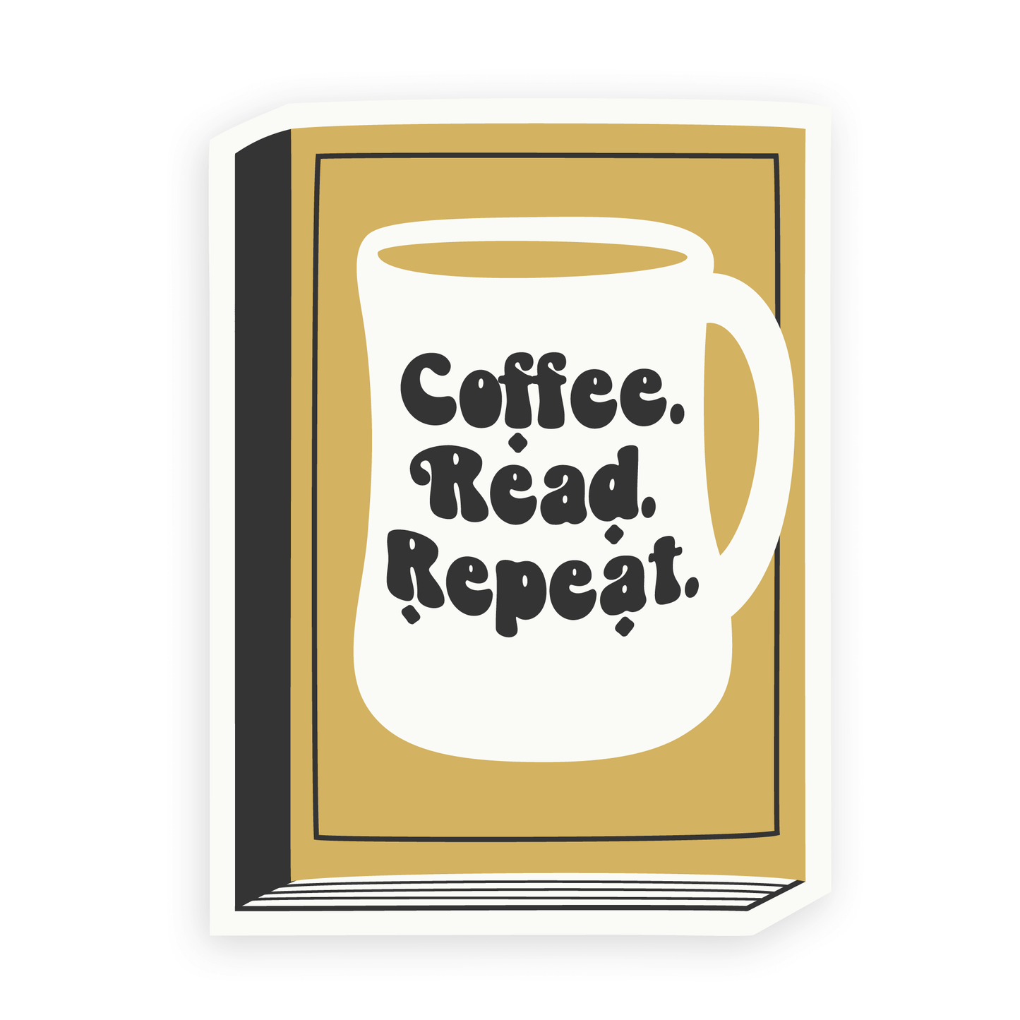 Coffee Read Repeat Sticker