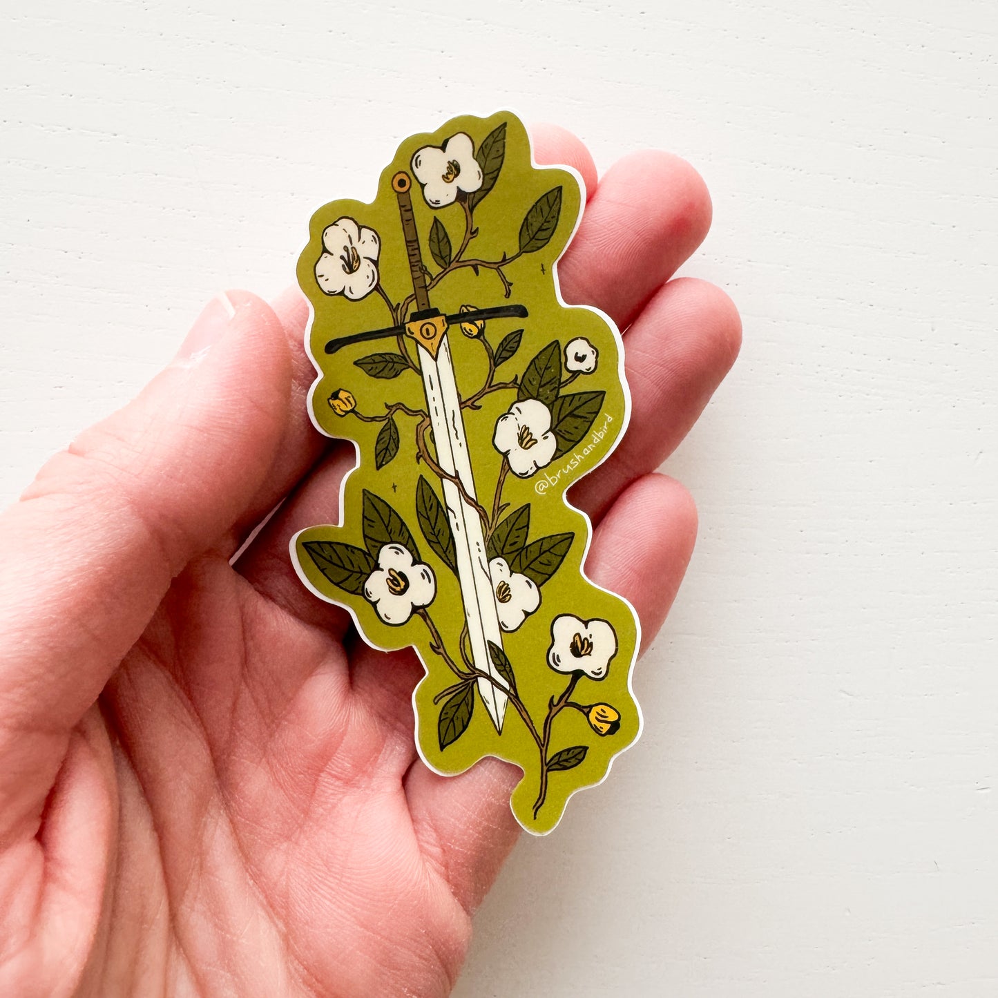Floral Forest Sword Sticker