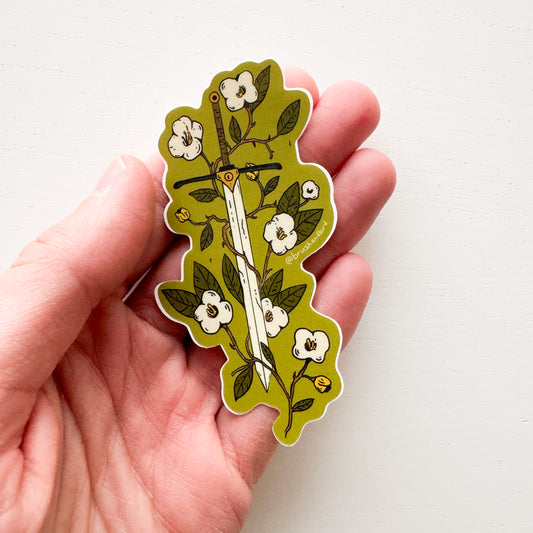 Floral Forest Sword Sticker