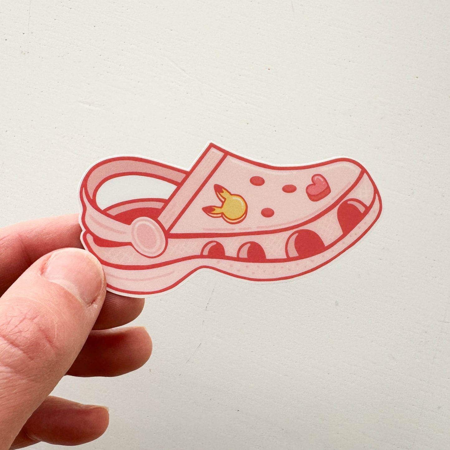 Pink Croc Shoe Sticker