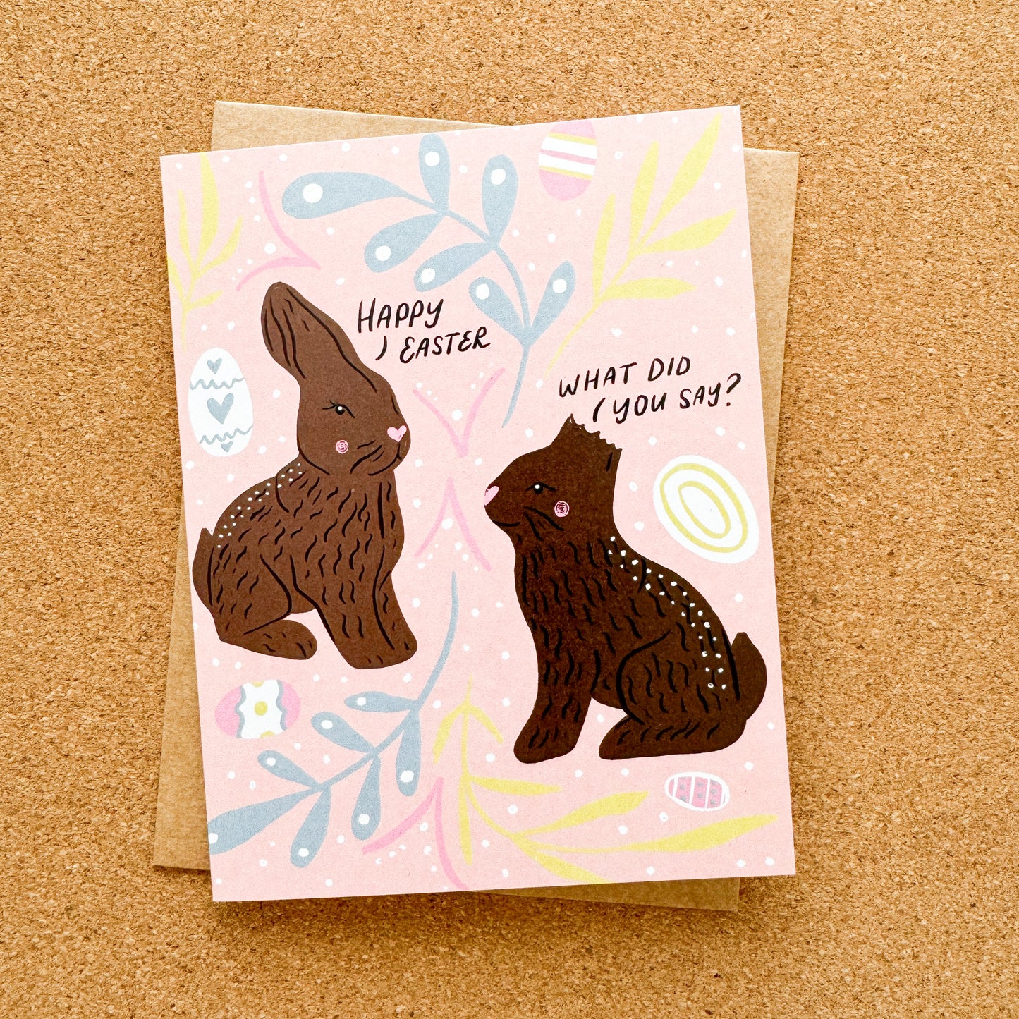 Chocolate Easter Bunny Card