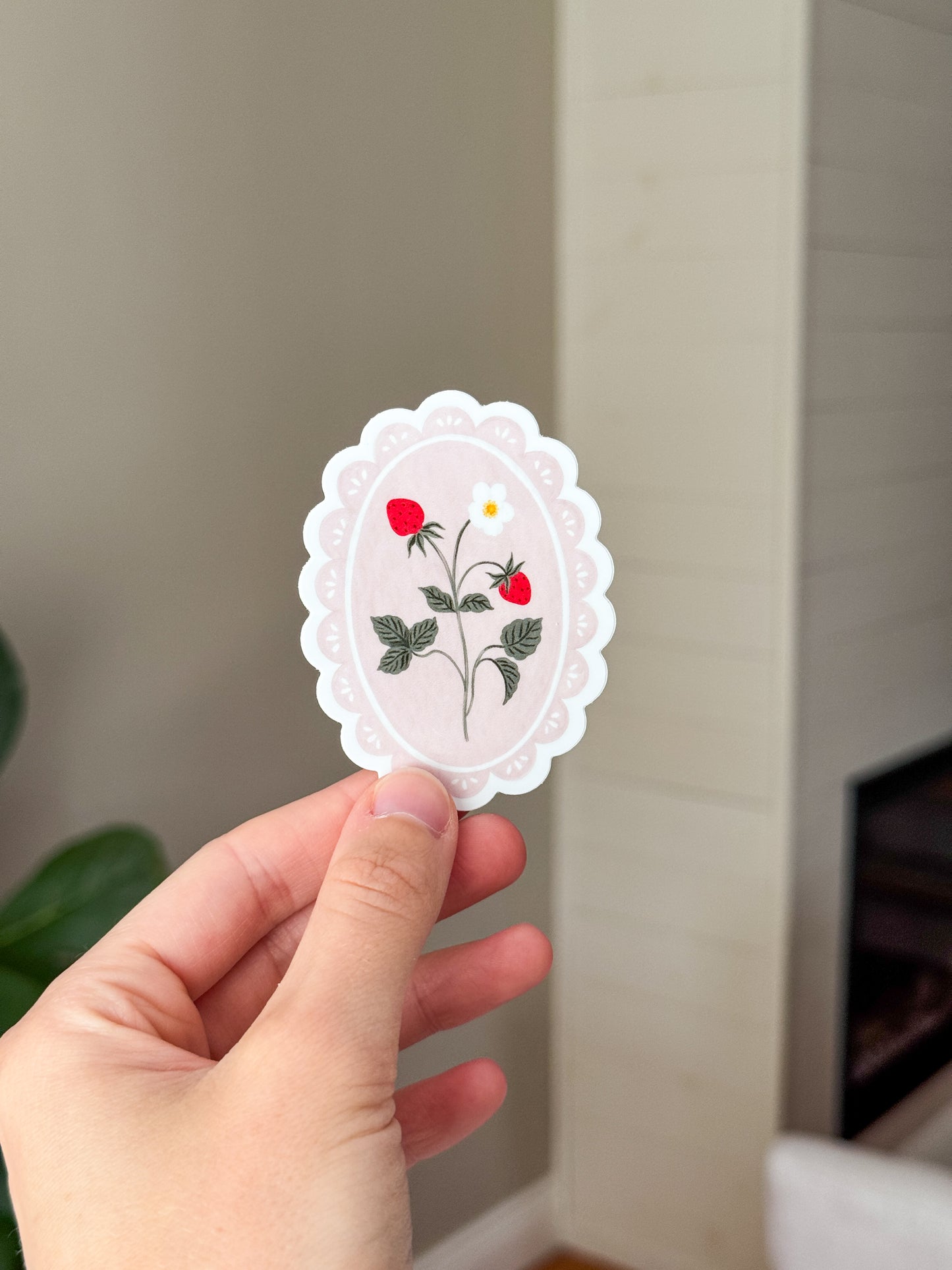 Vintage Strawberry Sticker