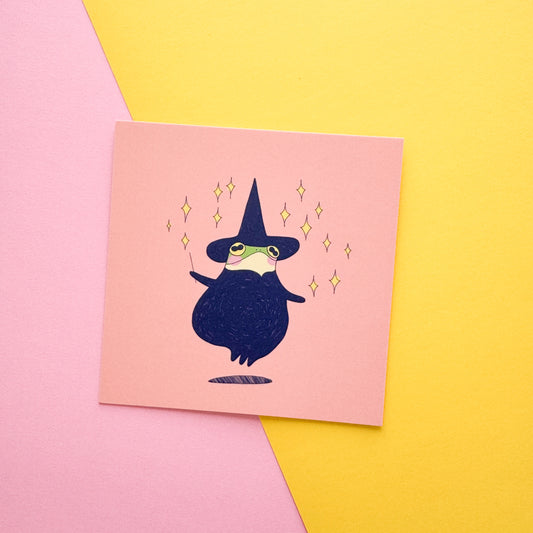 Frog Witch Mini Print 4.72" x 4.72"