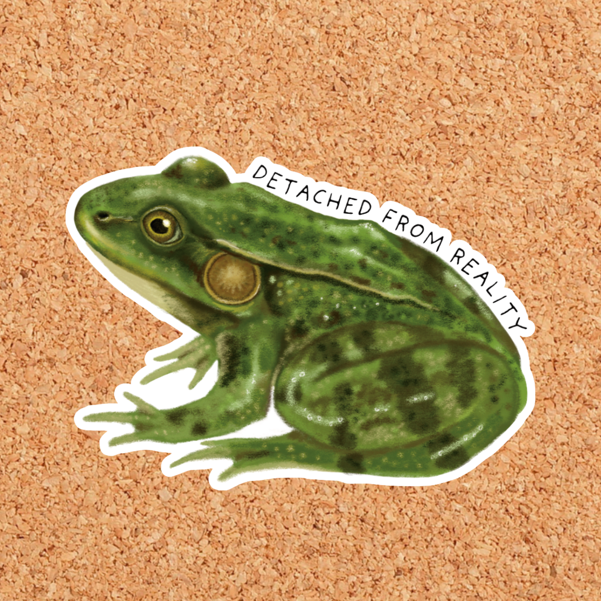 Detached from Reality Frog Sticker