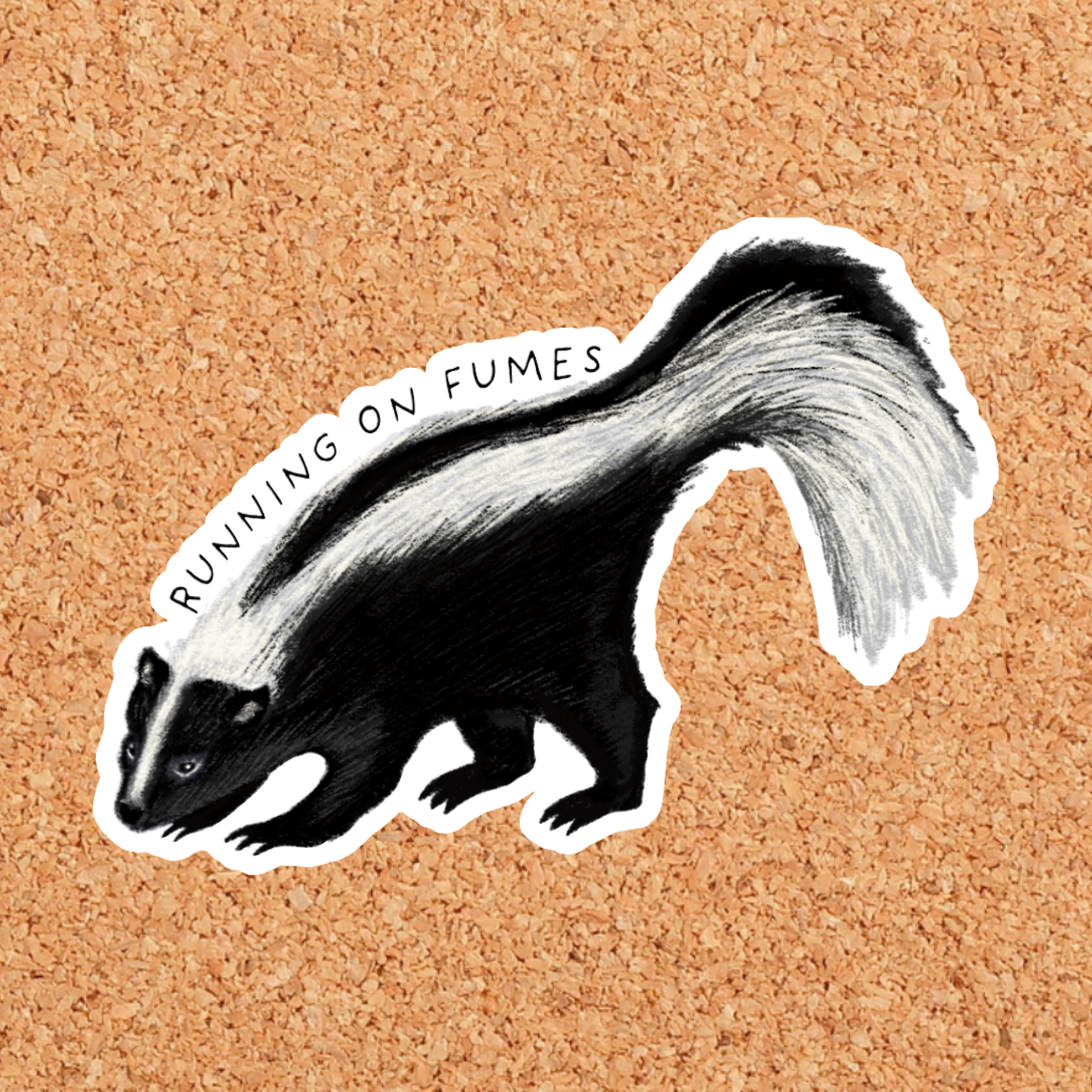 Running on Fumes Skunk Sticker