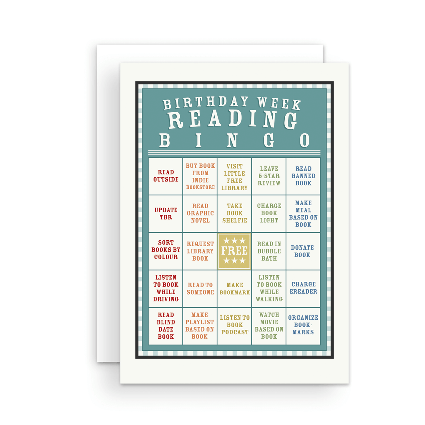Reading Bingo Birthday Greeting Card