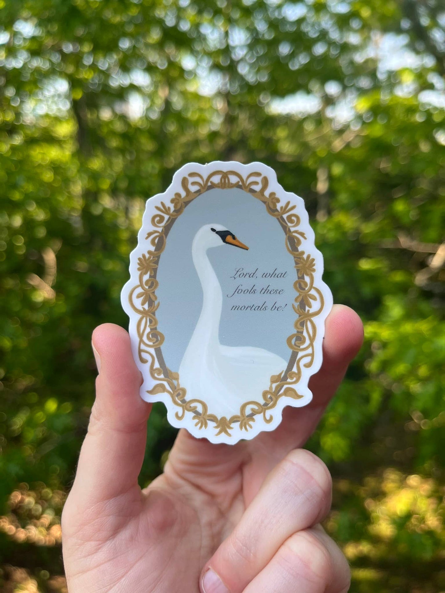 Shakespeare Swan Midsummers Night Dream Sticker