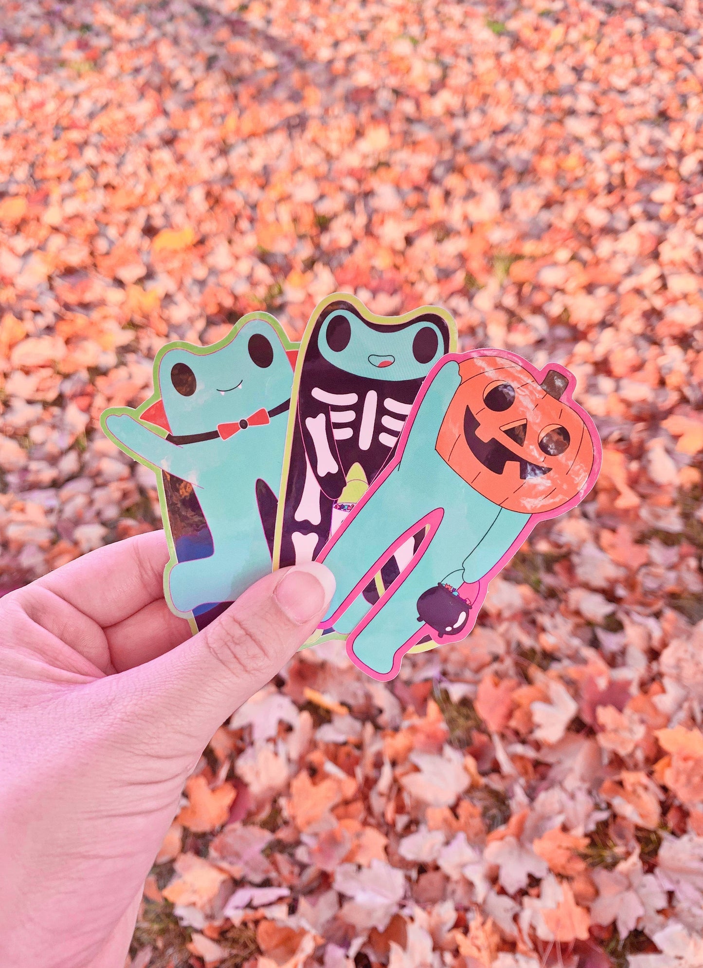 Jack-O-Lantern Froggie Sticker