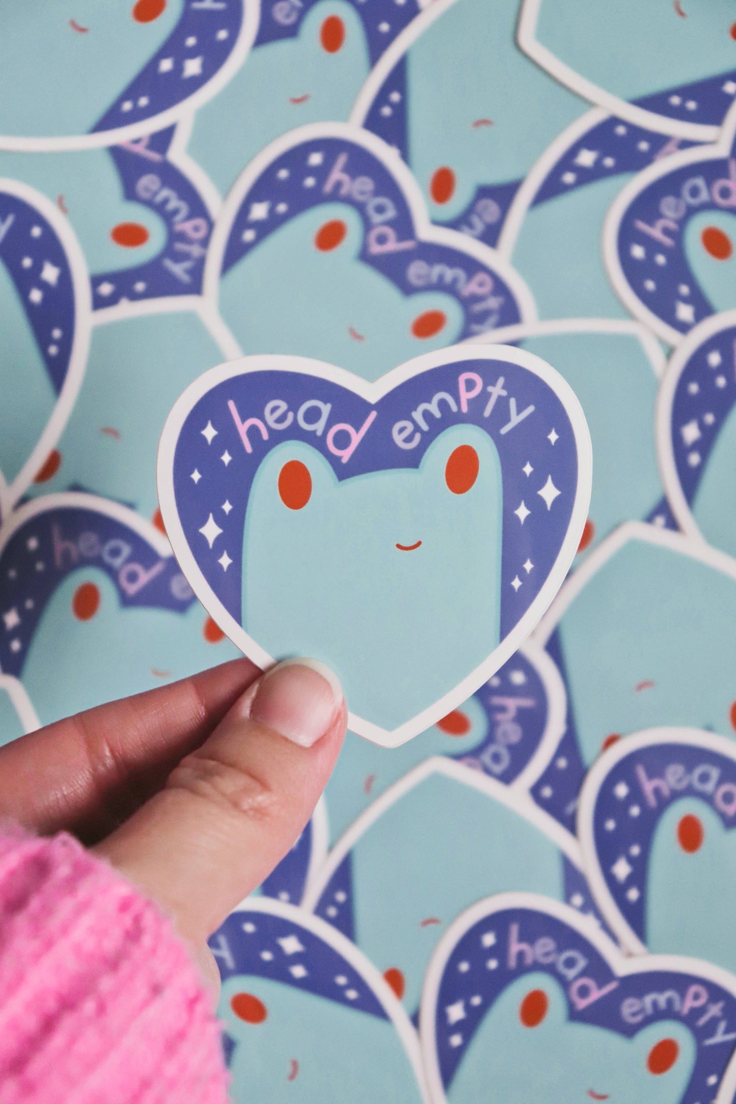 Head Empty Frog Sticker